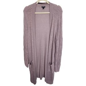 Torrid Womens Knit Sweater Cardigan Size 0X Minimalist Comfy Cozy Layering Open